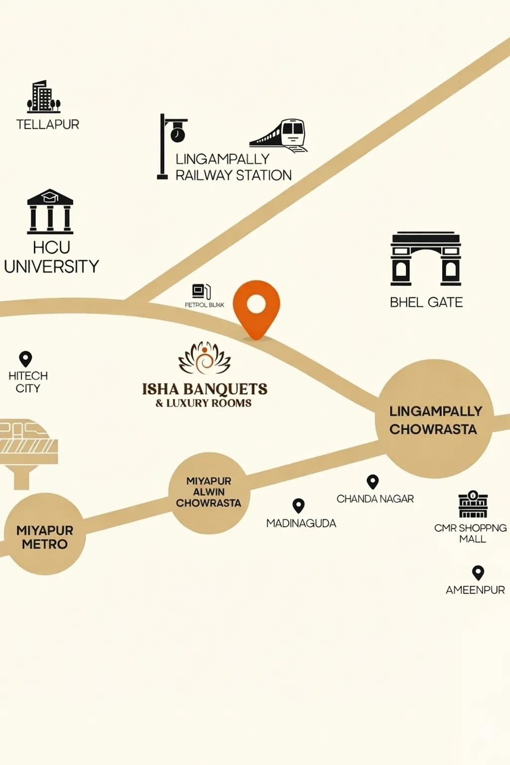 Isha Banquets Location